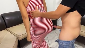 I Love Recording My Stepmom In A Long Dress And Showing Off Her Big Ass