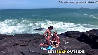 Wild Babes Get Caught In The Act Outdoors