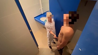 I'M Caught Masturbating In The Gym And Given A Blowjob By The Cleaning Girl