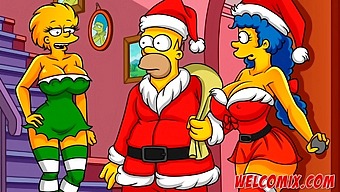Santa Simpson'S Naughty List: Husband Gifts Wife To Homeless In Hentai Cartoon