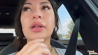 Public Humiliation And Facial For Latina After Oral Sex