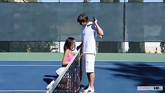 Hd Video Of A Busty Brunette Giving A Blowjob To Her Tennis Coach