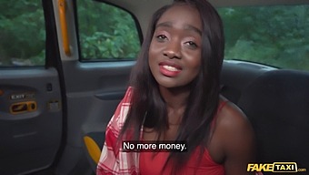 Ebony Beauty Reveals Her Body And Enjoys Rough Sex In A Faux Taxi