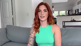 Sexy Redhead Seeks Help From Her Well-Endowed Neighbor - Intense Raw Pounding And Explosive Creampie In Doggystyle