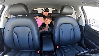 Cheating Blonde Gets A Creampie From Her Uber Driver