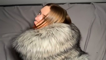 Russian Teen Californiababe'S Fur Coat Enhances Her Sexual Encounter