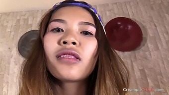 A Young Thai Woman With Braces Receives A Creampie In Bangkok